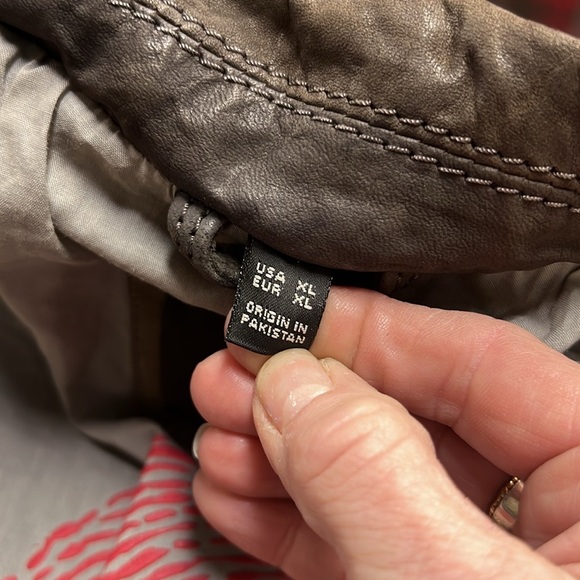 Mauritius Ombre Vegetable Tanned Leather Moto Jacket Size XL - Picture 16 of 16